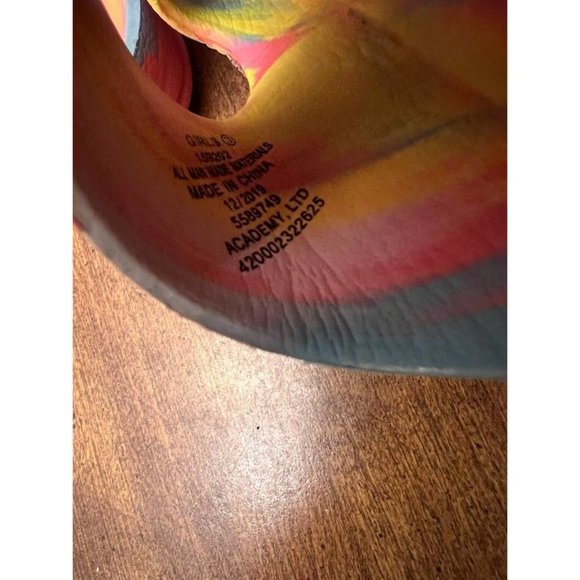 Academy Girls' Tie-Dye Print Pink Slip-On Slides/Sandals - Picture 8 of 9